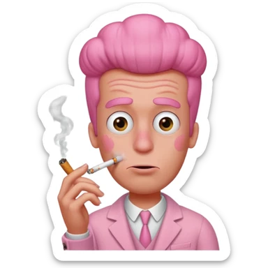 Patrick Estrela de Bob Esponja fumando cigarro sticker