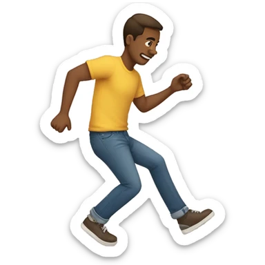 A guy grabbing his ankle sticker