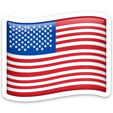 US flag upside down simplified style sticker