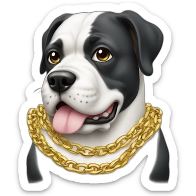 big dawg with money and gold chain sticker