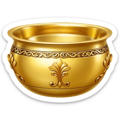 gold bowl top view sticker