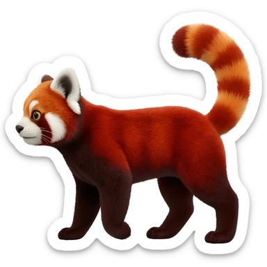 Caracal-Bobcat-Red-Panda-fusion-hybrid-animal-creature, full body sticker