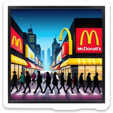 Mcdonalds street sticker