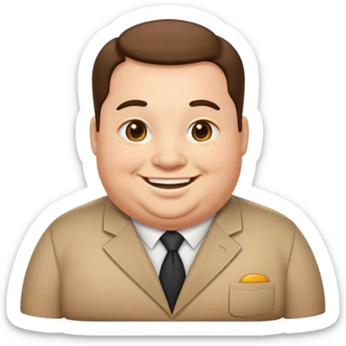 photorealistic fat official sticker