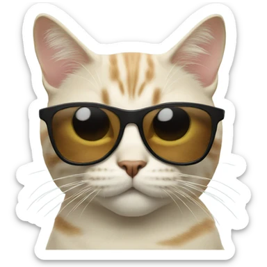 Cat with sunglasses sticker