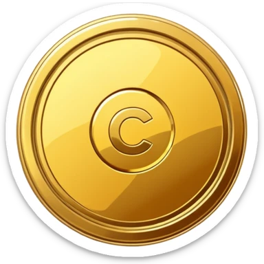 make a golden crypto coin sticker