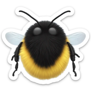 fluffy bumblebee  sticker