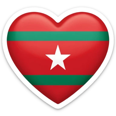 Herz mit marokkanischer Flagge sticker