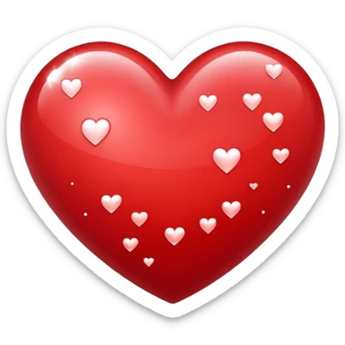 heart with white sparkles sticker