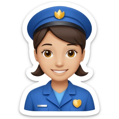 Care assistant my picture in blue uniform sticker