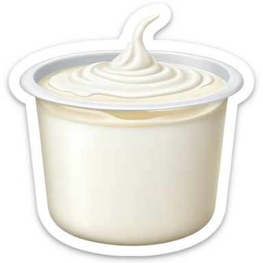 a tub of yoghurt sticker
