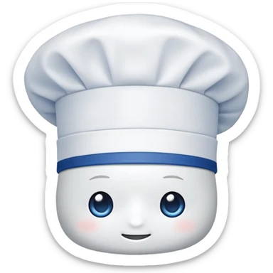 blue ribbon chef's hat sticker