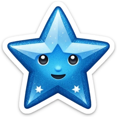 icon instagram em forma de estrela glitter blue sticker