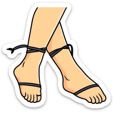 Feet tied up sticker