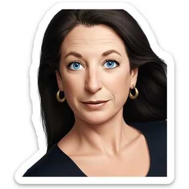 smiling girl with blue eyes sticker