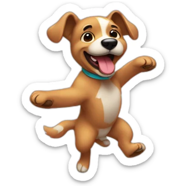 cachorro dançando sticker