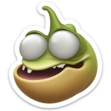 Slug with mustache  sticker