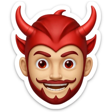 Emoji de bandido con diablito  sticker