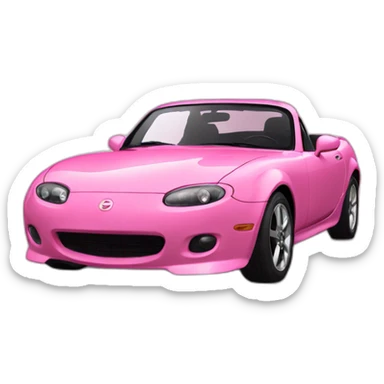 miata pink like cake sticker