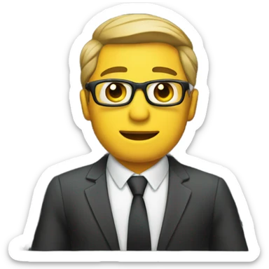 office men in taxi sticker