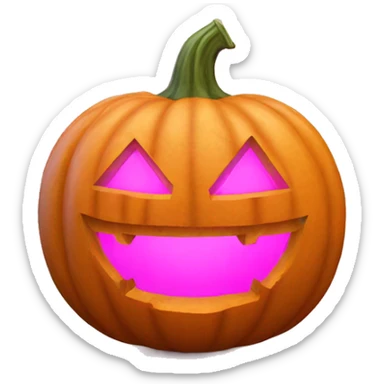 Carved pumpkin pink sticker