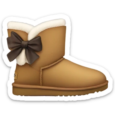 Ugg boots with bow sticker