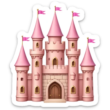 pink castle sticker