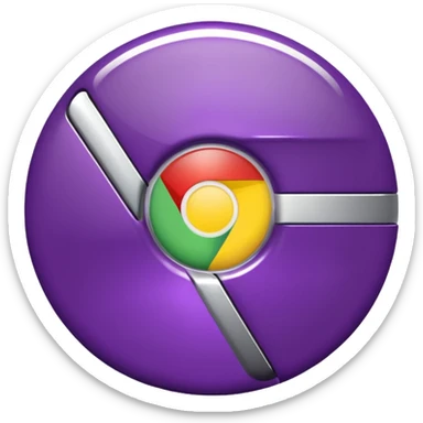 dark purple google chrome logo sticker