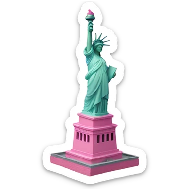 Pink Statue of Liberty  sticker