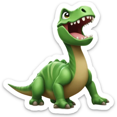 dinossaur Rolling On the Floor Laughing sticker