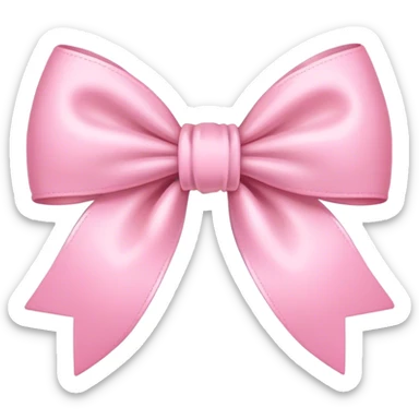 Baby pink bow sticker