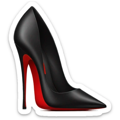 Black valentino high heels with red bottom sticker