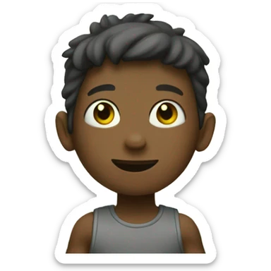 boy with bananas, hanging in a tree sticker