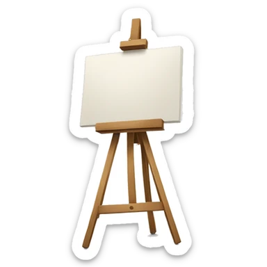 easel with white canvas sticker