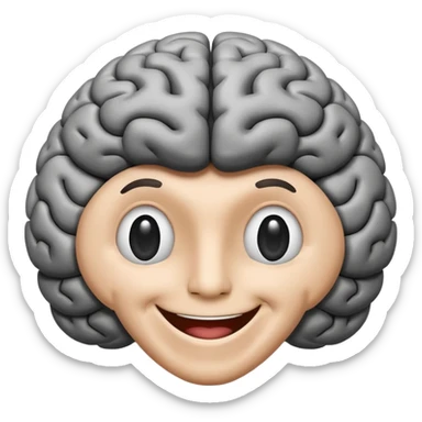 Cerebro sonriente sticker