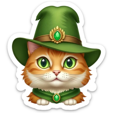classic Puss in Boots face, confident and charming expression sticker
