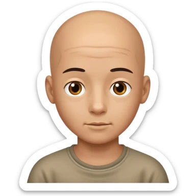 Ugly boy with bald spot  sticker