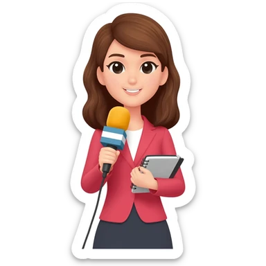 reporter woman sticker