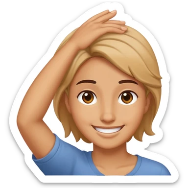 smirking face with hand on forehead sticker