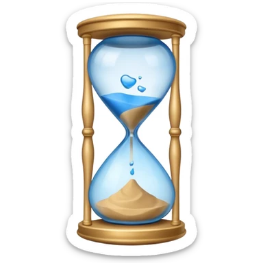 blue hourglass sticker