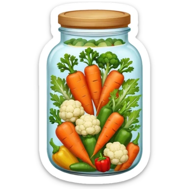 a mix jar of carrót, peppers and cauliflower






 sticker