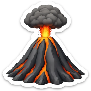 volcano sticker