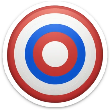 Tricolor cockade round circle with three layers, blue in the middle then white and red on outside sticker