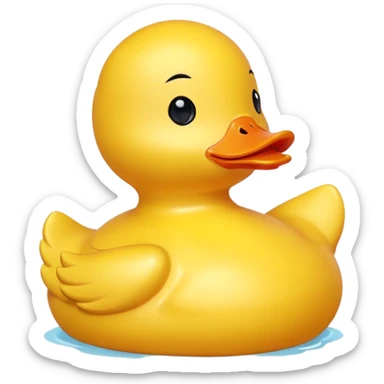 Rubber duck gettinf high cartoon sticker