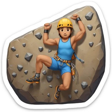 rock climber on wall action pose sticker