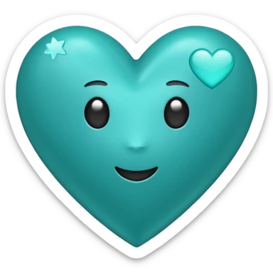 Teal heart with 'you rock 🌟!'  sticker