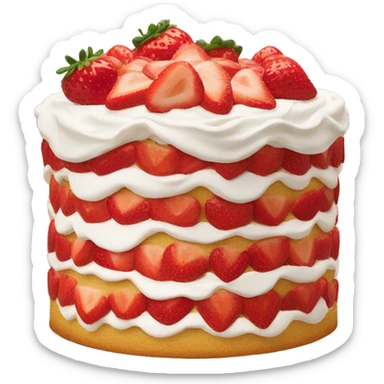 Strawberry shortcake cake  sticker