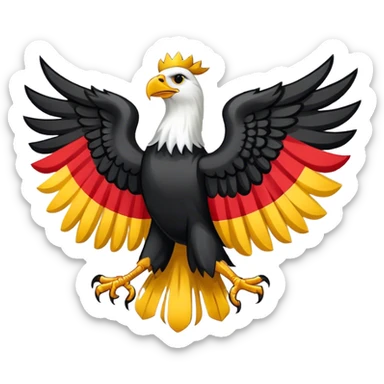 Deutschland Flaggemit ein Adler sticker