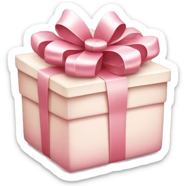 pink and cream christmas presents sticker
