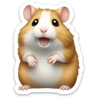 Hamster at a wall sticker